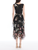 *VIRTUAL TRUNK SHOW* Oscar de la Renta Cap Sleeve Painted Iris Degrade Silk Chiffon Dress