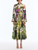 *VIRTUAL TRUNK SHOW* Oscar de la Renta Long Sleeve Abstract Garden Poplin Sateen Dress