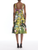 *VIRTUAL TRUNK SHOW* Oscar de la Renta Sleeveless Abstract Garden Poplin Sateen Day Dress