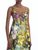 *VIRTUAL TRUNK SHOW* Oscar de la Renta Sleeveless Abstract Garden Poplin Sateen Day Dress