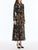 *VIRTUAL TRUNK SHOW* Oscar de la Renta Long Sleeve Watercolor Iris Satin Chiffon Day Dress