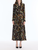 *VIRTUAL TRUNK SHOW* Oscar de la Renta Long Sleeve Watercolor Iris Satin Chiffon Day Dress