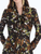 *VIRTUAL TRUNK SHOW* Oscar de la Renta Long Sleeve Watercolor Iris Satin Chiffon Day Dress
