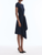 *VIRTUAL TRUNK SHOW* Oscar de la Renta Short Sleeve Asymmetrical Hem Wool Day Dress