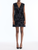 *VIRTUAL TRUNK SHOW* Oscar de la Renta Sleeveless V Neck Floral Flocked Denim Day Dress