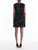 *VIRTUAL TRUNK SHOW* Oscar de la Renta Sleeveless V Neck Floral Flocked Denim Day Dress