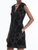 *VIRTUAL TRUNK SHOW* Oscar de la Renta Sleeveless V Neck Floral Flocked Denim Day Dress
