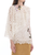 *VIRTUAL TRUNK SHOW* Oscar de la Renta Long Sleeve Chrysanthemum 3d Guipure Asymmetrical Blouse
