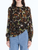 *VIRTUAL TRUNK SHOW* Oscar de la Renta Long Sleeve Watercolor Iris Satin Chiffon Blouse