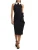 *SPECIAL ORDER* Chiara Boni La Petite Robe Ferflum Collared Skirt Ruffle Cocktail Dress in Black/White
