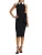 *SPECIAL ORDER* Chiara Boni La Petite Robe Ferflum Collared Skirt Ruffle Cocktail Dress in Black/White