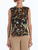 *VIRTUAL TRUNK SHOW* Oscar de la Renta Sleeveless Watercolor Iris Chiffon Tank