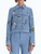 *VIRTUAL TRUNK SHOW* Oscar de la Renta Long Sleeve Denim Embroidered Jacket