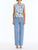 *VIRTUAL TRUNK SHOW* Oscar de la Renta Sleeveless Watercolor Iris Poplin Blouse
