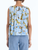 *VIRTUAL TRUNK SHOW* Oscar de la Renta Sleeveless Watercolor Iris Poplin Blouse