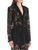 *VIRTUAL TRUNK SHOW* Oscar de la Renta Long Sleeve Mixed Media Chrysanthemum Lace Jacket