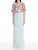 *VIRTUAL TRUNK SHOW* Oscar de la Renta Short Sleeve Beaded Iris Embroidered Cape