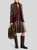 Etro Jacquard Blouse with Silk Scarf and Fil Coupé Motif in Burgundy