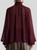Etro Jacquard Blouse with Silk Scarf and Fil Coupé Motif in Burgundy