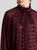 Etro Jacquard Blouse with Silk Scarf and Fil Coupé Motif in Burgundy