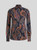 Etro Stretch Cotton Poplin Shirt with Paisley Motif in Blue