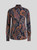 Etro Stretch Cotton Poplin Shirt with Paisley Motif in Blue