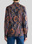 Etro Stretch Cotton Poplin Shirt with Paisley Motif in Blue