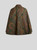 Etro Cotton Garbadine Trench Coat-Style Cape with Paisley Motif in Green, Size 40