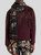 Etro Brushed Wool Scarf with Two Prints in Black