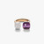 Pomellato Nudo Toi et Moi 18K Rose and White Gold Amethyst Ring, Size 55