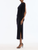 Oscar de la Renta Hibiscus Brooch Knit Dress in Navy, Size Medium