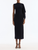 Oscar de la Renta Hibiscus Brooch Knit Dress in Navy, Size Medium
