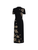 Oscar de la Renta Hibiscus Metallic Jacquard Knit Dress in Black