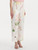 Oscar de la Renta Faded Mixed Botanical Denim Pants in White Multi, Size 4