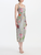Oscar de la Renta Sleeveless All Over Mixed Botanical Day Dress in Grey Multi, Size 6
