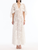 Oscar de la Renta Short Sleeve Hibiscus Guipure Day Dress in White, Size 6