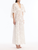Oscar de la Renta Short Sleeve Hibiscus Guipure Day Dress in White, Size 6