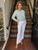 Iris Von Arnim Mini Brushed Cashmere Cardigan in Glacier