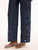 Oscar de la Renta Palm Tree Cut Out Denim Pants in Medium Wash, Size 10