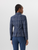 Akris Delia Jacket in Wool-Viscose Tweed in Navy/Ecru