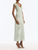 Oscar de la Renta Hibiscus Embroidered Knit Pencil Dress in Saltwater, Size X-Small