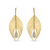 CADAR Yellow Gold Large Peacock Drop Earrings with White Diamond Pavé Drop