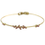 Paul Morelli 18K Yellow Gold Single Confetti Unity Bracelet with Pink Sapphires