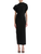 Oscar de la Renta Drape Neck Slim Knit Dress in Black, Size X-Small