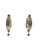 Loree Rodkin Tiny Round Baguette Hoop Earrings with 2 Gothic Points/Charms