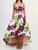 *VIRTUAL TRUNK SHOW* Oscar de la Renta Strapless Chine Calla Lillies Faille High Low Gown