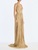 *VIRTUAL TRUNK SHOW* Oscar de la Renta Sleeveless V Neck Lame Mousseline Gown