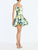 *VIRTUAL TRUNK SHOW* Oscar de la Renta Sleeveless Chine Calla Lillies Faille Cocktail Dress