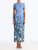 *VIRTUAL TRUNK SHOW* Oscar de la Renta Short Sleeve Pears Floral Degrade Satin Day Dress