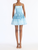 *VIRTUAL TRUNK SHOW* Oscar de la Renta Sleeveless Abstract Houndstooth Cotton Raso Day Dress